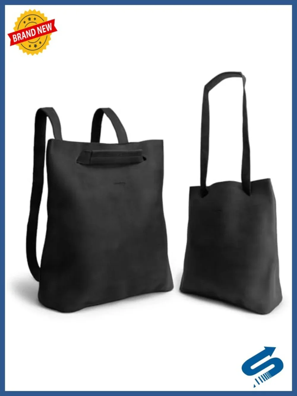 Convertible Backpack to Shoulder Bag, Full Grain Leather Crossbody, Spacious